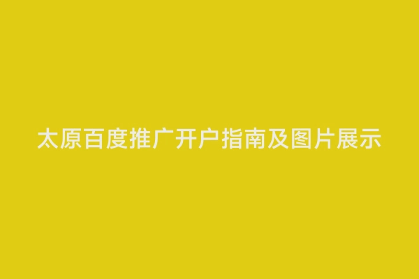 太原百度推广开户指南及图片展示